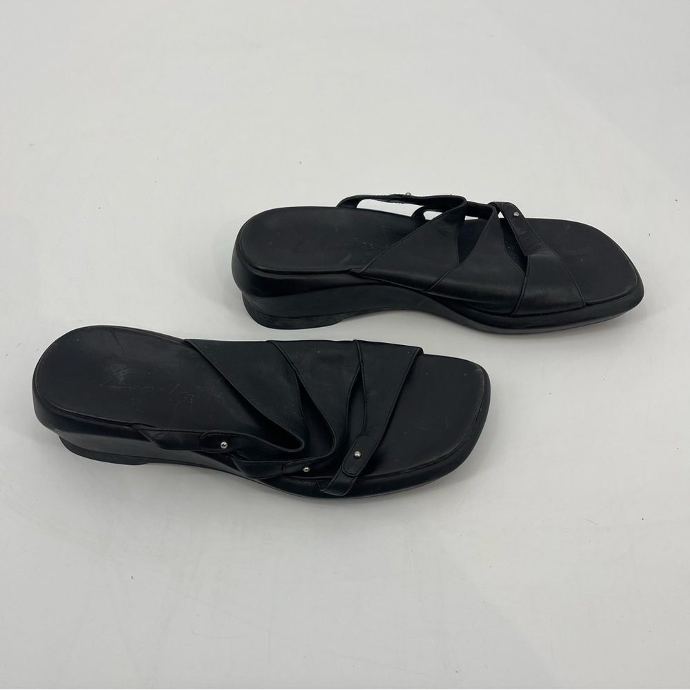 Clark’s, Womens, wedge  size 7M good condition black Preowned - Picture 2 of 5
